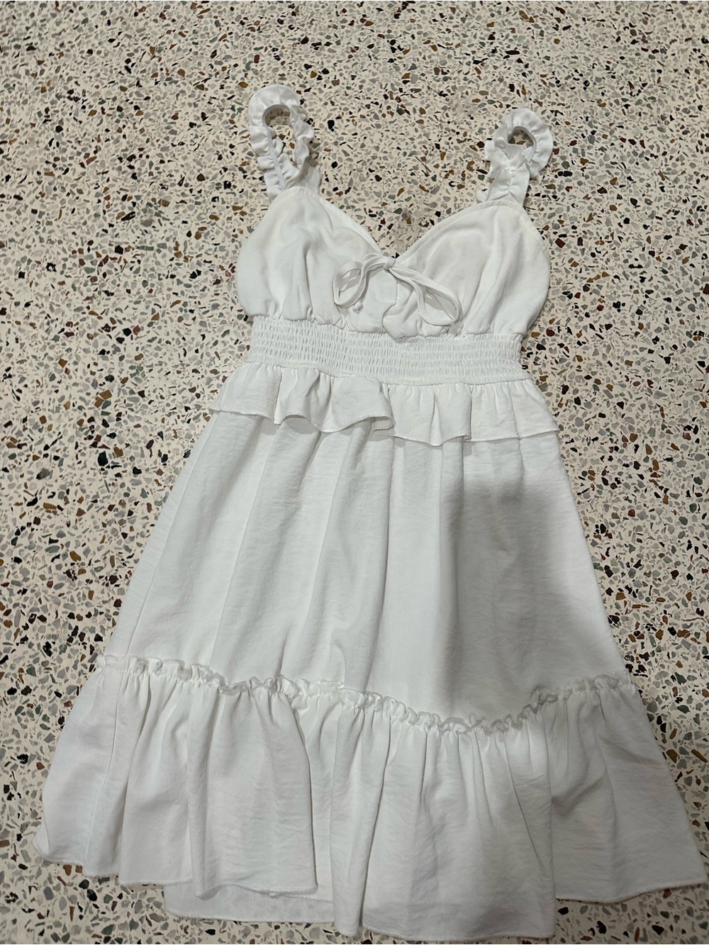 White Summer Ruffle Sundress